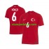 Camisola Turquia Orkun Kokcu 6 Homem Equipamento Segundo Euro 2024 Manga Curta